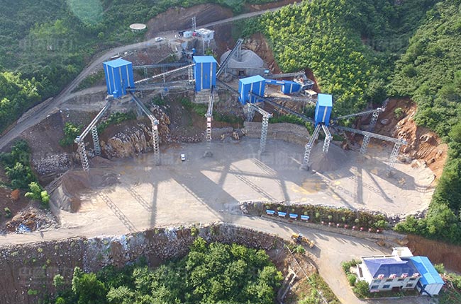 湖南雷鋒石業時產500噸石灰石制砂生產線