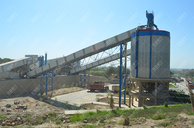 河北中聯水泥時產1000噸水泥骨料生產線現場案例展示2