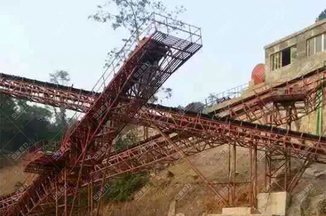 貴州遵義湄潭縣時產500噸砂石生產線現場案例展示3