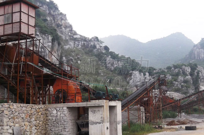 廣西南寧時產(chǎn)600噸砂石骨料生產(chǎn)線