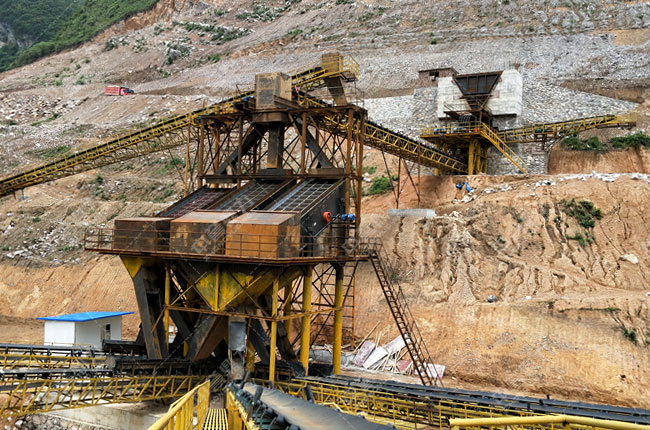 貴州水利實(shí)業(yè)黃家灣水庫(kù)時(shí)產(chǎn)200噸小型砂石料生產(chǎn)線