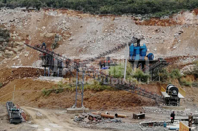 湖南張家界大眾建材時產100噸制砂生產線